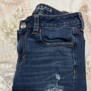 American Eagle Outfitters Women's Dark Blue Skinny Jeans